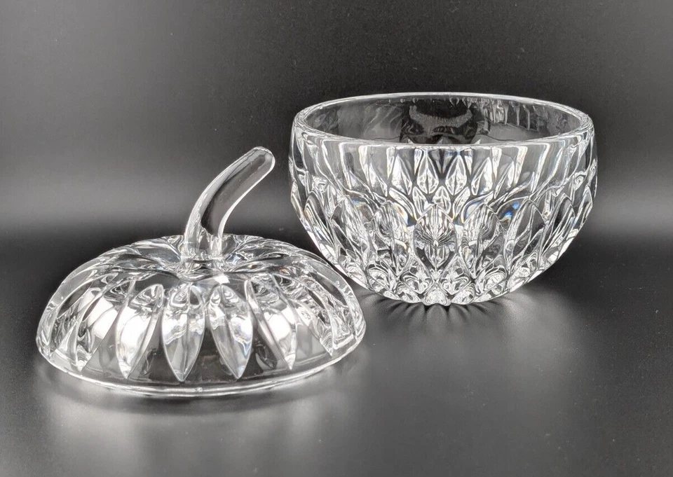 Tigela de açúcar vintage Gorham Althea (corte) cristal chumbo completo maçã com tampa - Imagem 3 de 4