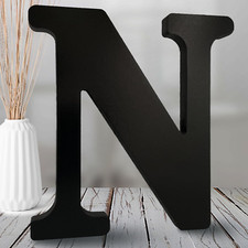 8 Inch Black Wood Letters Unfinished Wood Letters for Halloween Decorative Stand