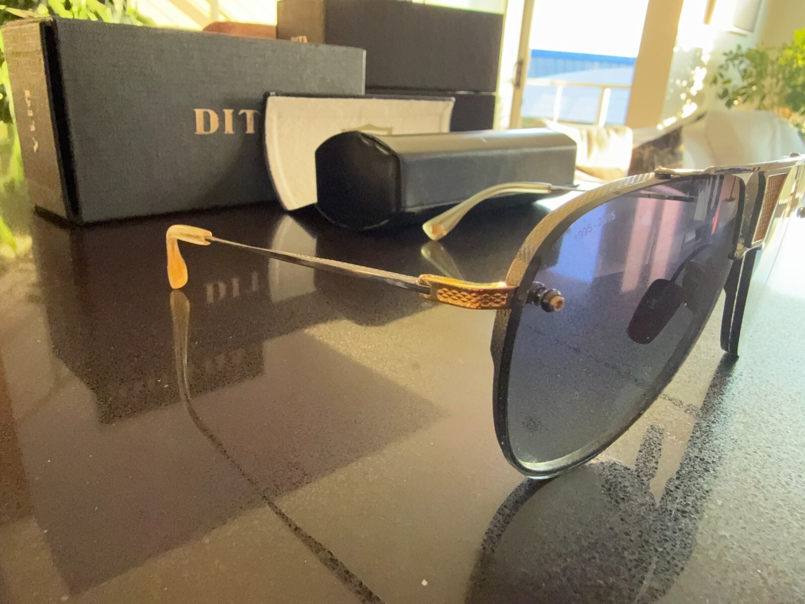 Authentic DITA Decade Two Sunglasses Gold Silver … - image 4