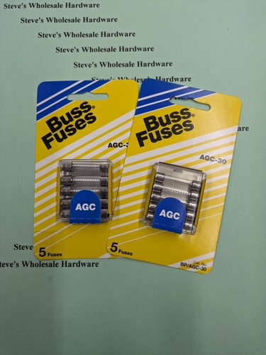 AGC-30 Fuse Bussman 2 packs of 5 = 10 fuses - Picture 2 of 2