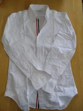 NWOT Thom Browne White Oxford Cloth Button Down Grosgrain Placket TB2 15-33