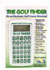 The Golf Finder,Elevtronic Golf Course Directory,Lists more than 10,000 Courses
