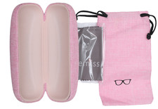 Vemiss Pink Hard Shell Glasses Case For Sun and Reading Glasses