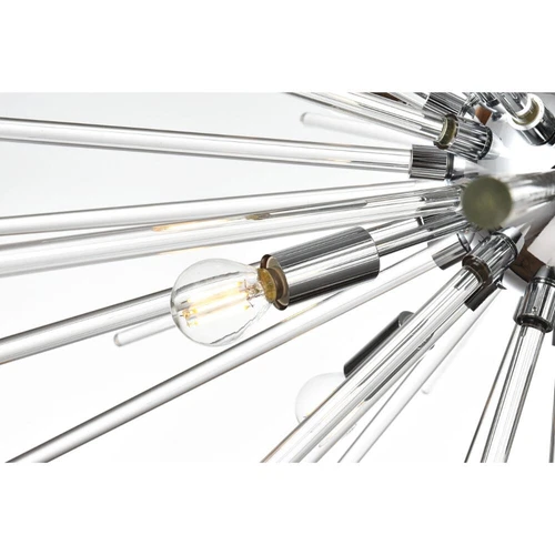 Large Modern Chrome Sputnik Chandelier Dining Room Foyer Ceiling Light Fixture - Picture 7 of 10