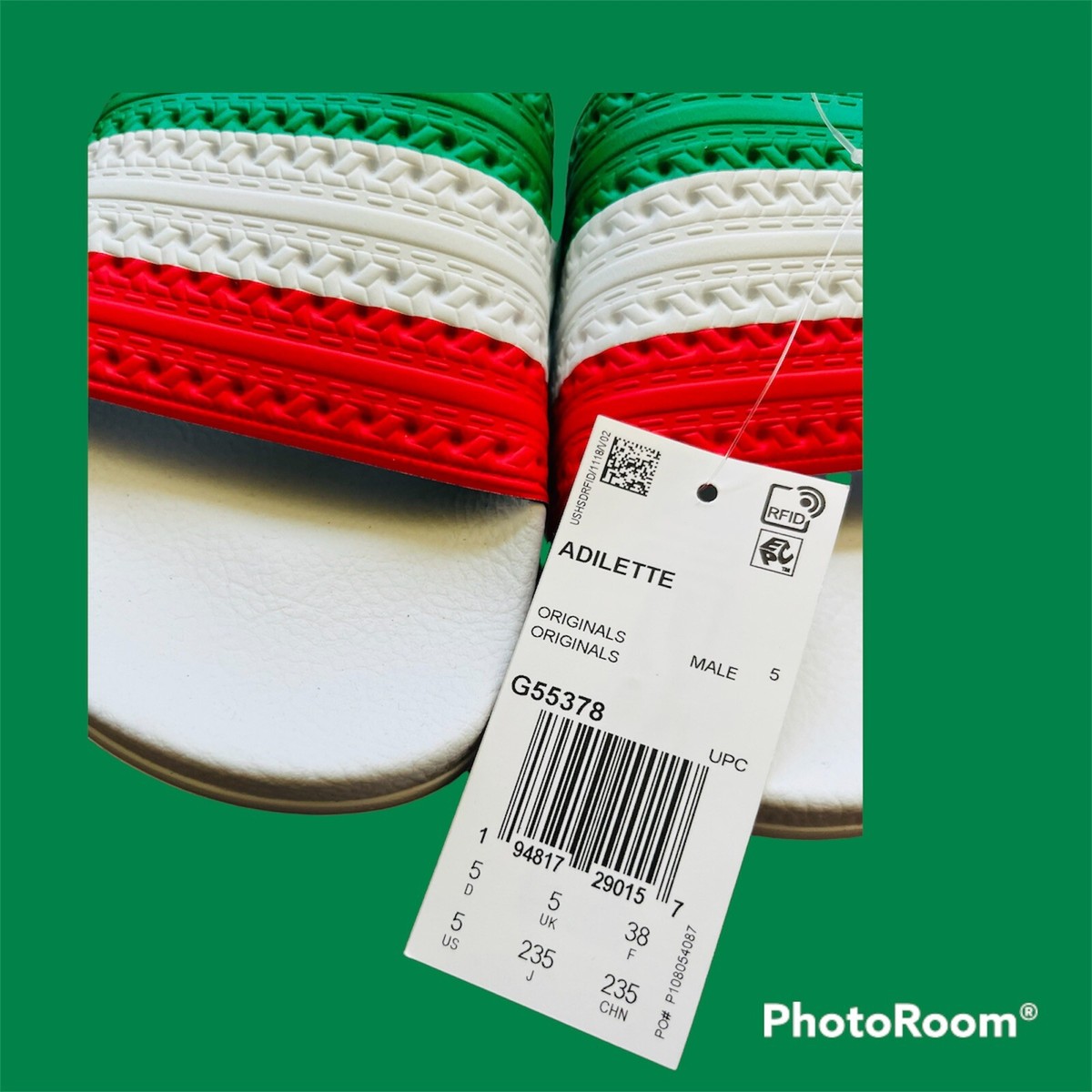 [希少]イタリア製 ADILETTE ORIGINALS 25.5 Adidas Originals Adilette Italy Slides G55378 Men's Size 5-Women's