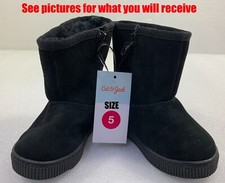 Cat  Jack Winter Boots Toddler Boys Size 5 Arias Faux Fur Black   New