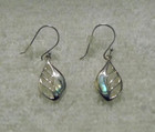 Avon (2017) Sterling Silver (.925) Genuine Abalone Leaf Earrings NIB — photo 2