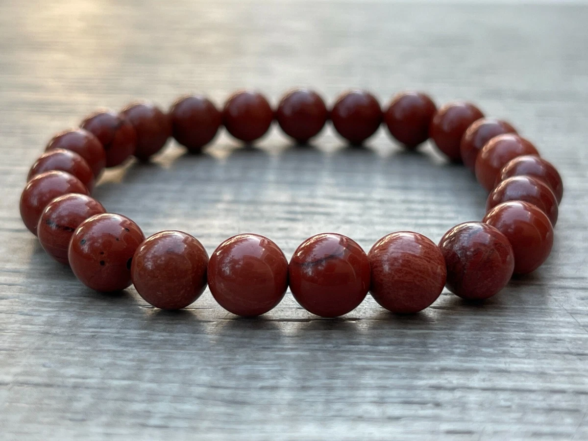 Red jasper crystal bracelet deals