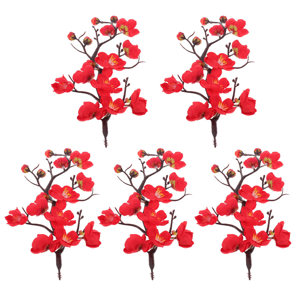 5pcs Artificial Plum Blossom Flowers eBay