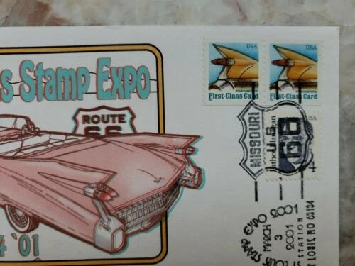 ST LOUIS STAMP EXPO 2001 Event Cover, Route 66 Theme - 4c Father Flanagan Stamp - Image 2 of 4