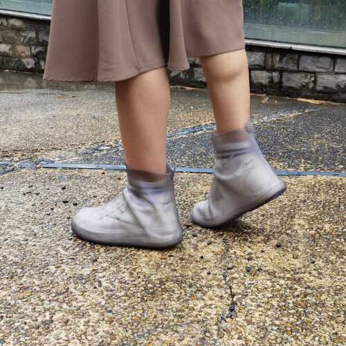 Waterproof Rain Shoe Cover Overshoes Anti-Slip Men Women Rubber Shoes Protector - Picture 30 of 35