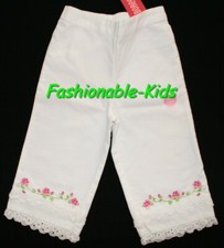 4 NWT Gymboree PARISIAN ROSE Easter White Eyelet Ankle PANTS Girls AW LAST ONE