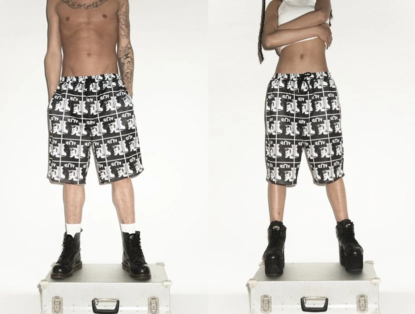 BOY LONDON UNISEX ANDY WARHOL PRINT SHORTS XS, DESIGNER VINTAGE PUNK, SELFRIDGES