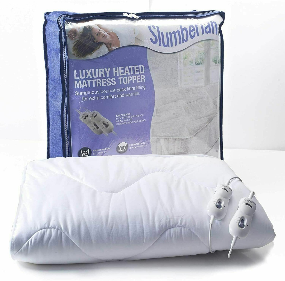 Heated Electric Mattress Topper Dual Control Slumberland Luxury Double King  Size | eBay