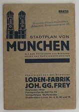 LODEN-FREY Stadtplan M&Uuml;ENCHEN Reklame Werbung Brosch&uuml;re Faltplan 50er TOP