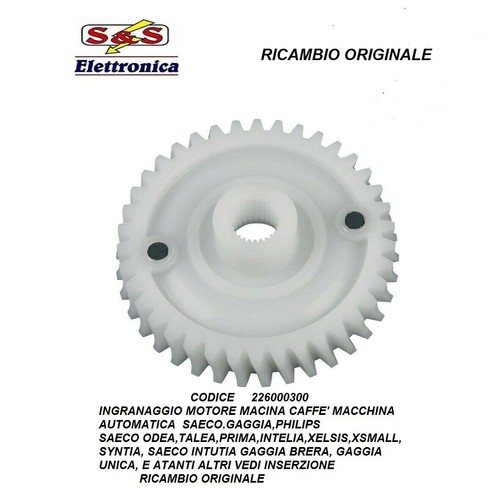 226000300 INGRANAGGIO MOTORE PER MACCHINA DA CAFFE' GAGGIA BRERA,ACCADEMIA, BRERA | eBay