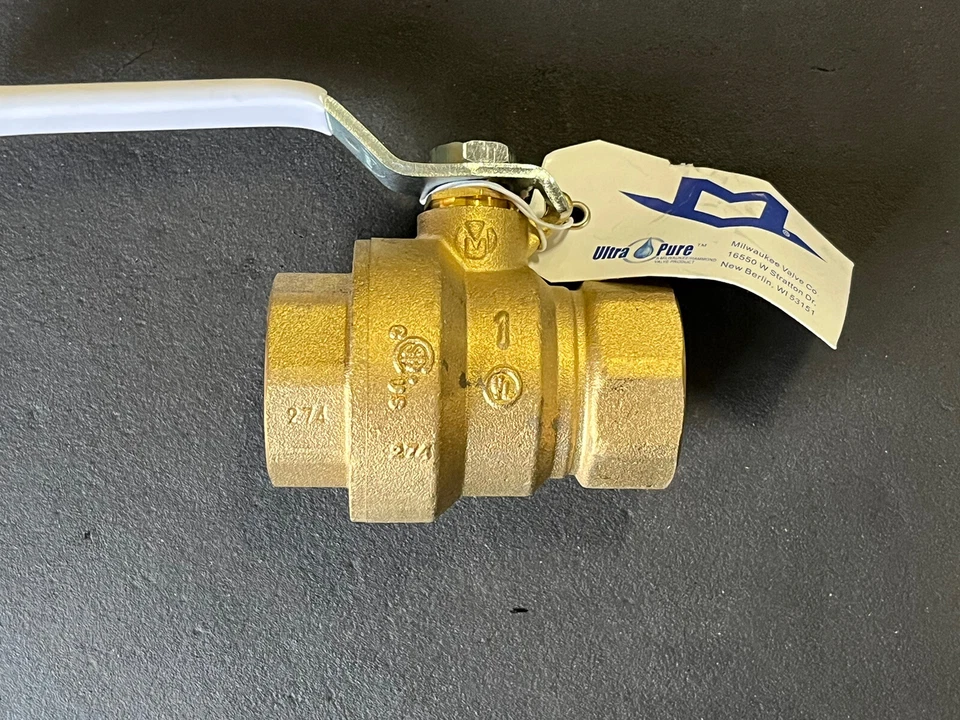 (Box Of 6) 1” FNPT Full-Port, Lead-Free, Brass Ball Valves, 600 WOG, 150 WSP - Image 3 of 4