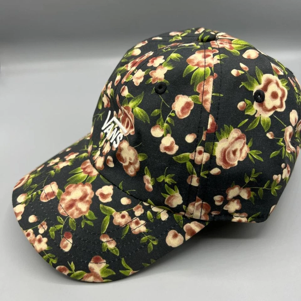 Gorra Vans Hombre Pequeña-Mediana Negra Estampado Floral Correa Trasera Gorra S-M Foto 2 de 4