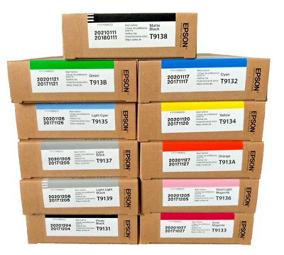 11 x Genuine EPSON SureColor SC-P5000 STD / T9131 T9132 T9133 -T9139 Cartridges