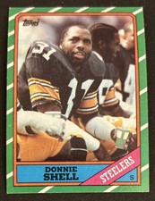 1986 Topps Donnie Shell Football Card #291 Steelers VG O/C