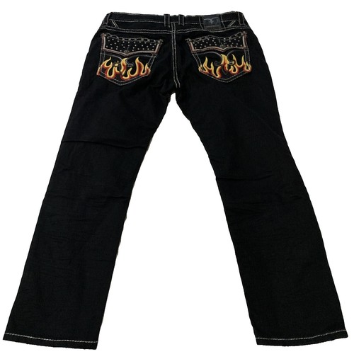 NEW W/TAGS ROCK REVIVAL SKYLARK BIKER SZ 33W×31L SLIM RHINESTONE NEW W/TAGS ROCK REVIVAL SKYLARK BIKER SZ 33W×31L SLIM RHINESTONE