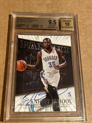 Kevin Durant 2014-15 Paramount Buyback Autographs #1/1 Beckett Graded 9.5 