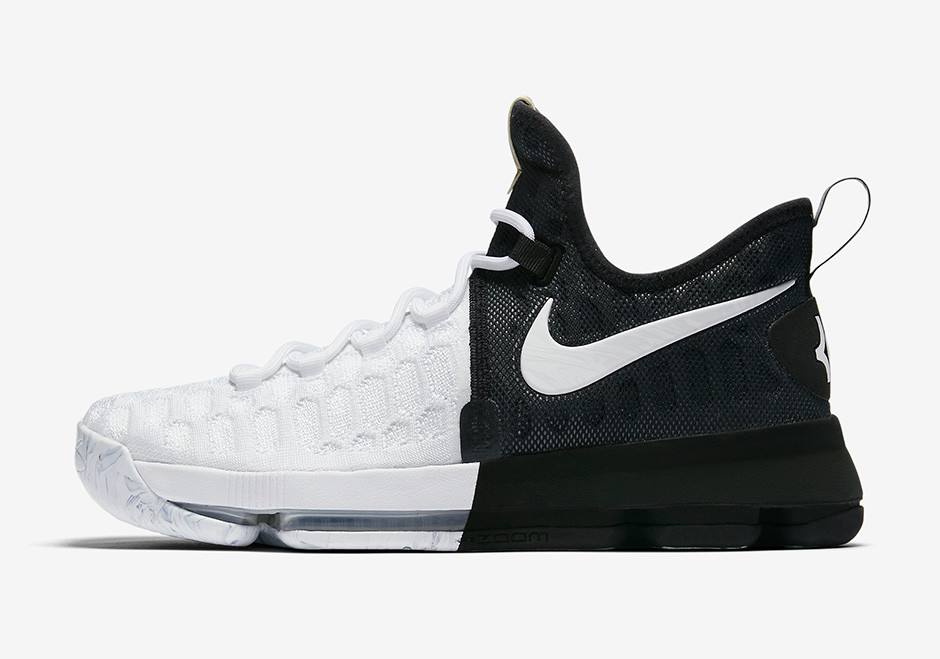 Nike Zoom KD 9 BHM GOLD Black History Month White 860637-100 Kevin