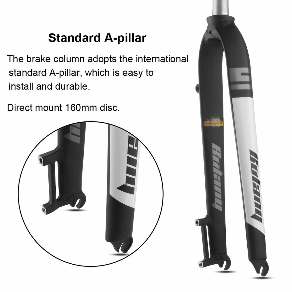 Starr Gabel Passform 26/27.5/29Zoll Mountainbike 28.6mm A-Säule MTB Harte Gabeln - Bild 4 von 4