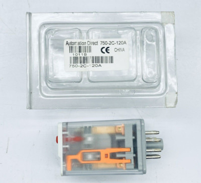 AUTOMATION DIRECT 750-2C-120A CONTROL RELAY W/ LED 120VAC COIL 50/60Hz 12A 8-PIN