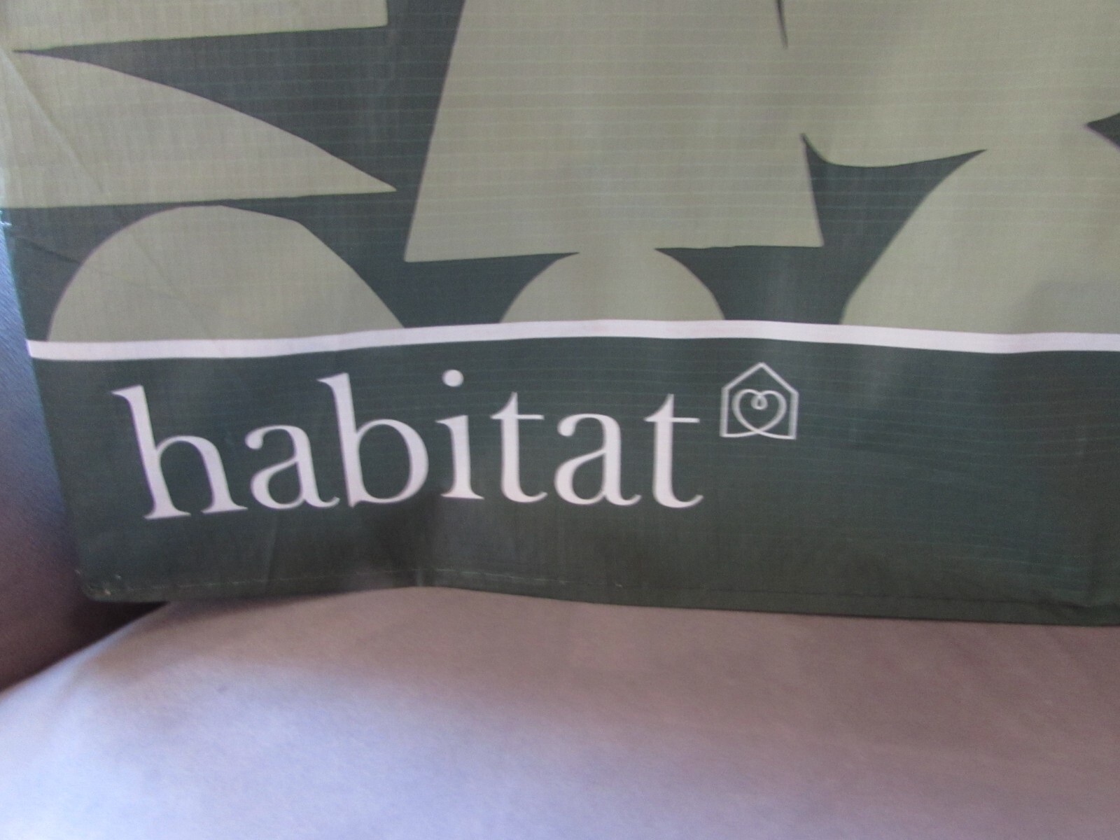 Habitat at Sainsburys Large Green Abstact Print shopping Tote Bag new