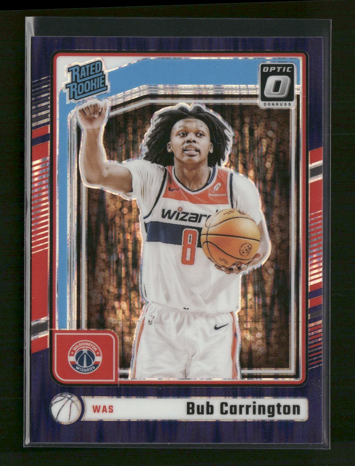 2024-25 Donruss Optic #273 Bub Carrington Hyper Pink Washington Wizards