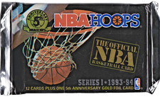 1993-94 NBA Hoops Wax Box Series 1 Pack- 5th Anniversary Gold - Jordan Hunting