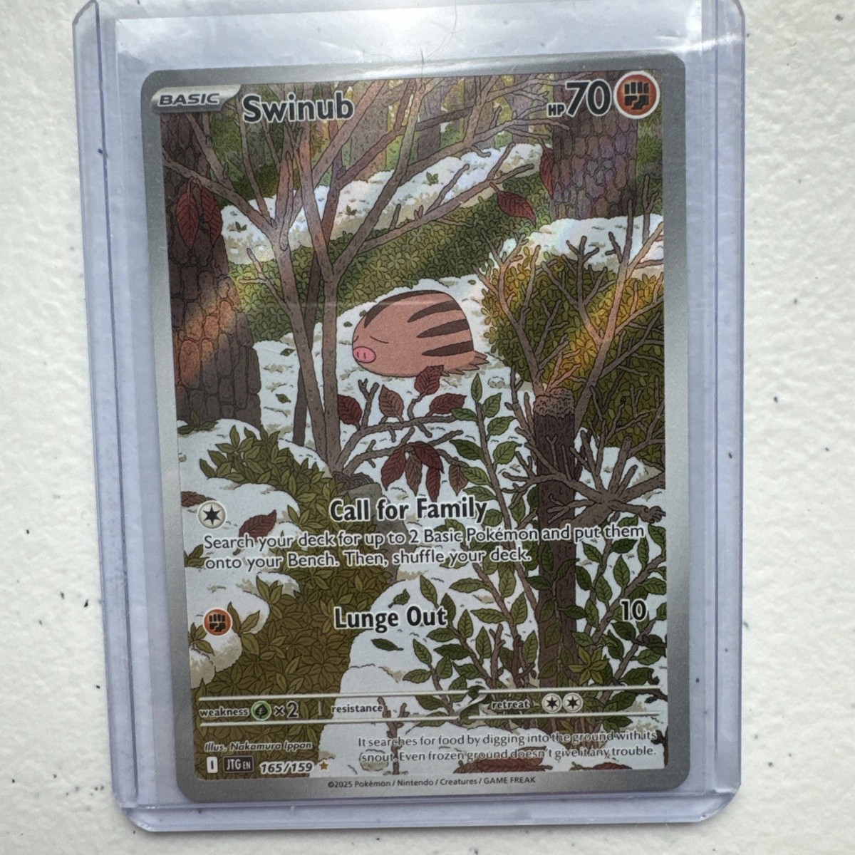Pokemon- Swinub 165/159 Sv09: Journey Together Full Art