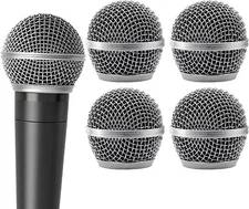 4 Pack SM58 Microphone Head Replacement Standard Size Grille Mic Replacement wit