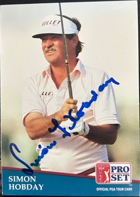 1991 Pro Set Simon Hobday #258   PGA Tour Champ   GORGEOUS Autograph   d2017
