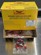 Pack of 100 - Condor 55NL99A Reusable Ear Plugs with Cord 27 Db - New