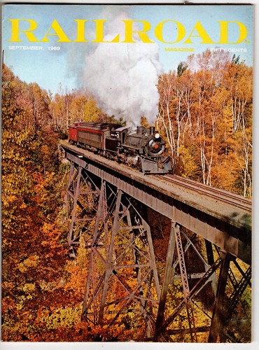 Vintage RAILROAD MAGAZINE September 1969 Train Steam Locomotive