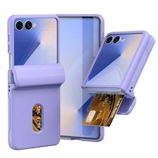 For Samsung Galaxy Z Flip 8 7 6 5 4 3 Wallet Case Card Holder Hinge Protection