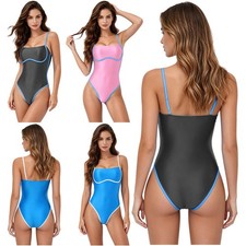 Womens Bodysuit Swimwear Biketard Swimsuit ...