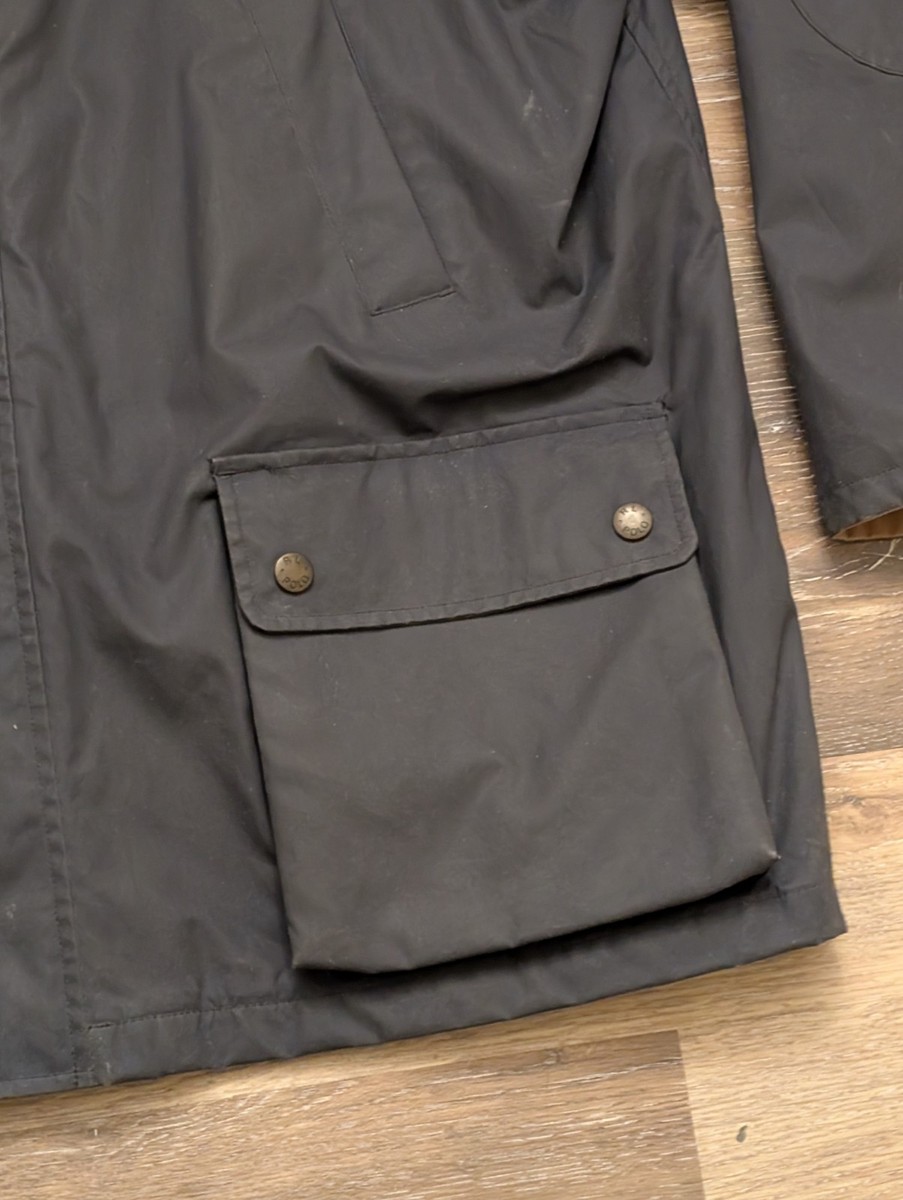 VINTAGE POLO RALPH LAUREN BLACK WAX FIELD COAT JACKET 1990S 2XL | eBay