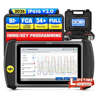 XTOOL IP616 OBD2 Scan Bidirectional Diagnostic Tool Key Programmer FCA Autoauth