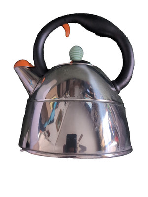 Michael Graves Retro 18/10 Stainless Steel Tea Kettle Signed Super Clean Italy