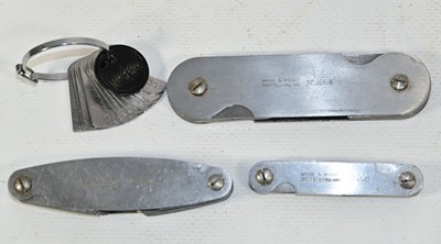 Group of 4 Engineers Radius Gauges Moore & Wright No 204, 206A, 208 and 208A