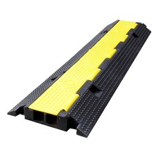 1 Pack Rubber Cable Ramp Hose Cable Protector Ramp 2 Channel 22000lbs Load Capac