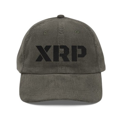 XRP Logo Corduroy, Embroidered Hat, Crypto currency, holiday, christmas gift