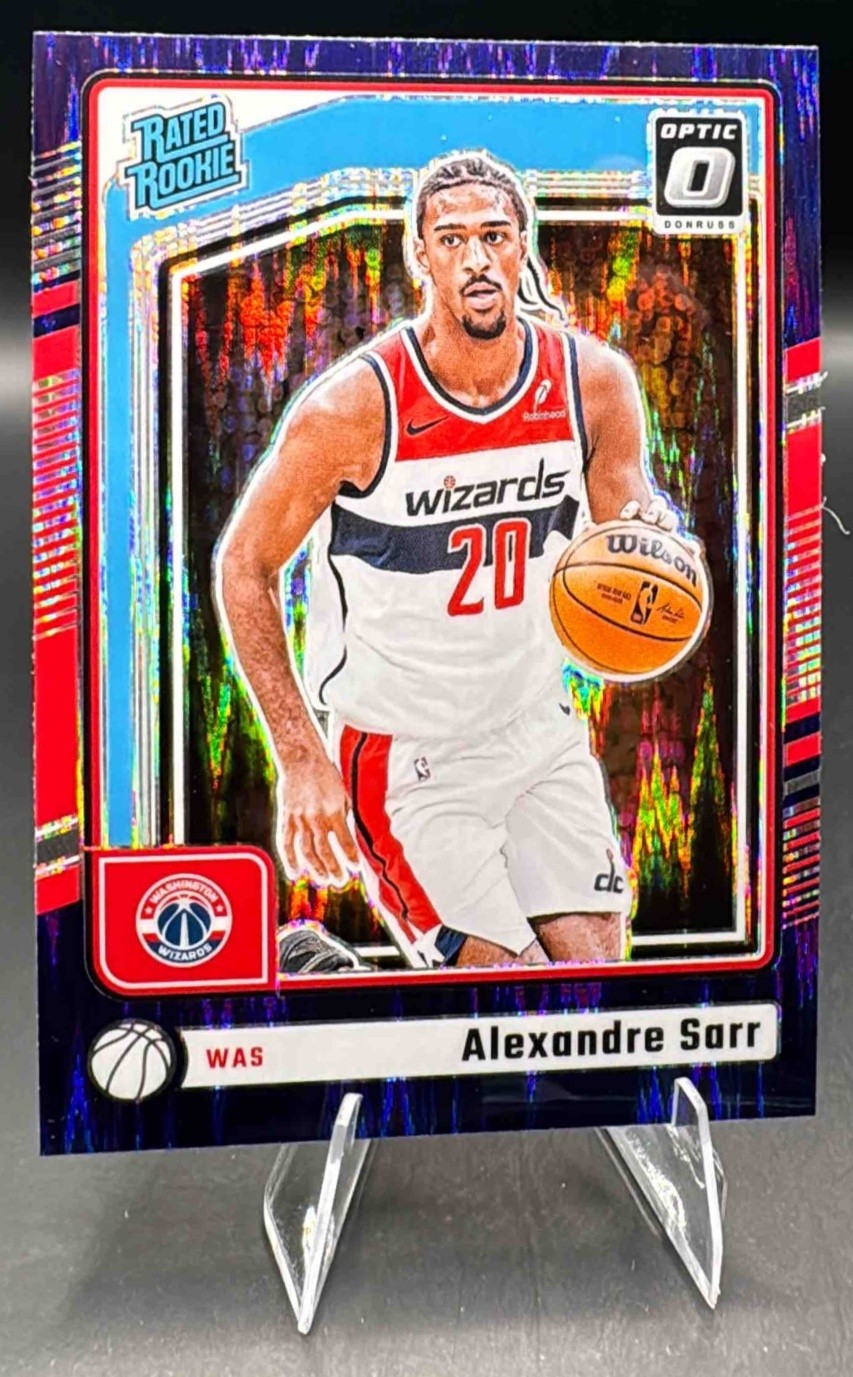 2024 Panini Donruss Optic Alexandre Sarr #276 Purple Shock Prizm RC Rated Rookie