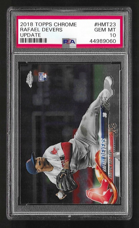 2018 Topps Chrome Update HMT23 Rafael Devers RC Rookie PSA 10