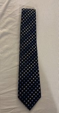 BCBG ATTITUDE POLKA DOT BLACK HAND MADE MENS SILK TIE