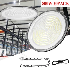 20 Pack 800W UFO LED High Bay Light Warehouse Industrial LED Shop Light Fixture