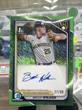 2024 Bowman Chrome Prospects Autographs Brock Wilken Green sapphire /99 (AU, RC)